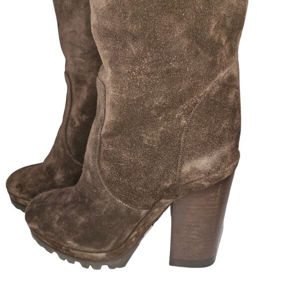 Michael Kors Collection Brown Suede Knee High Boots - Picture 5 of 13
